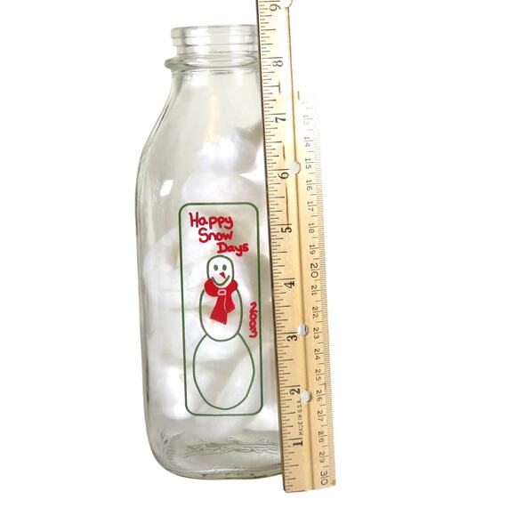 Eggnog Milk Bottle 2003 Christmas Collectible Colorado Farmhouse Snowman Décor - Picture 8 of 8